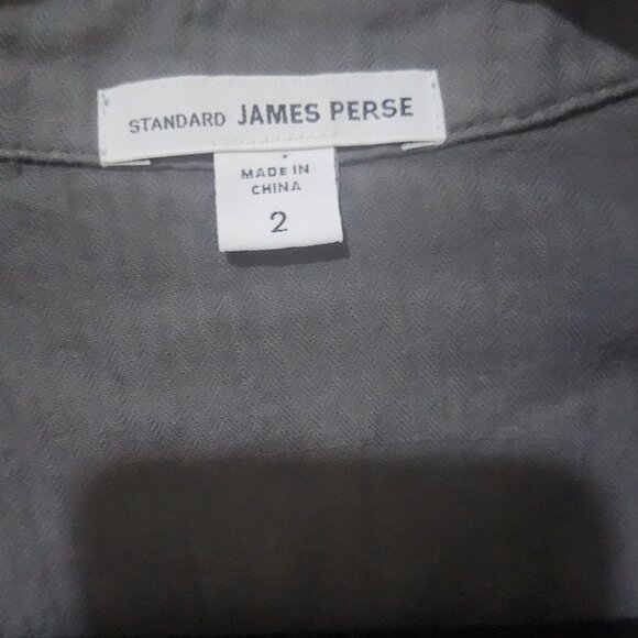 Standard James Perse Button Up Shirt Gray Size 2 (Medium) - Picture 6 of 6